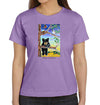 Black Bear Cub T-Shirt on Women's Lavender
