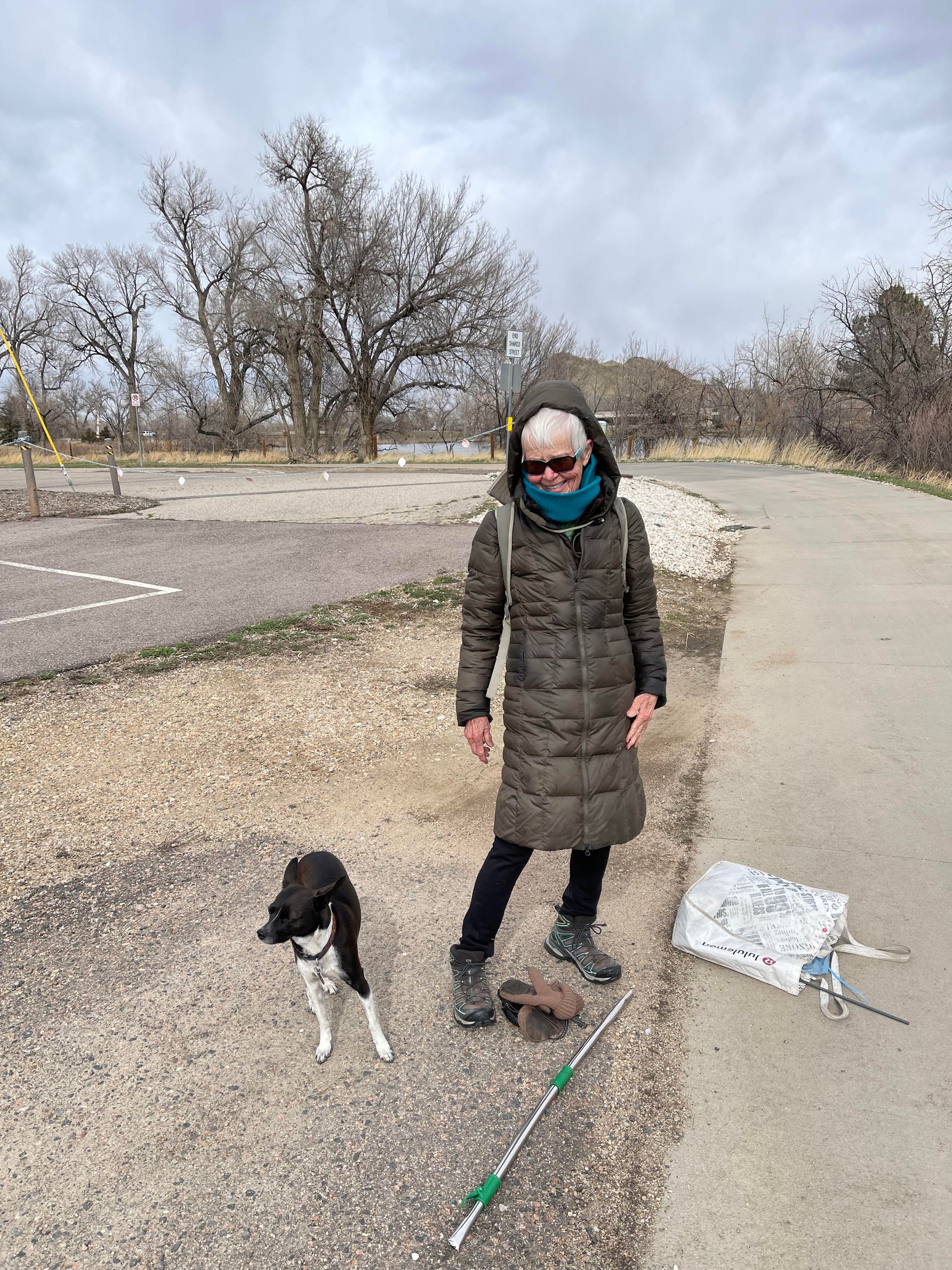 Inspiring Woman Who I See Collecting Recyclables on Bike Path