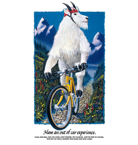 Mountain Goat on a Bicycle T-Shirt