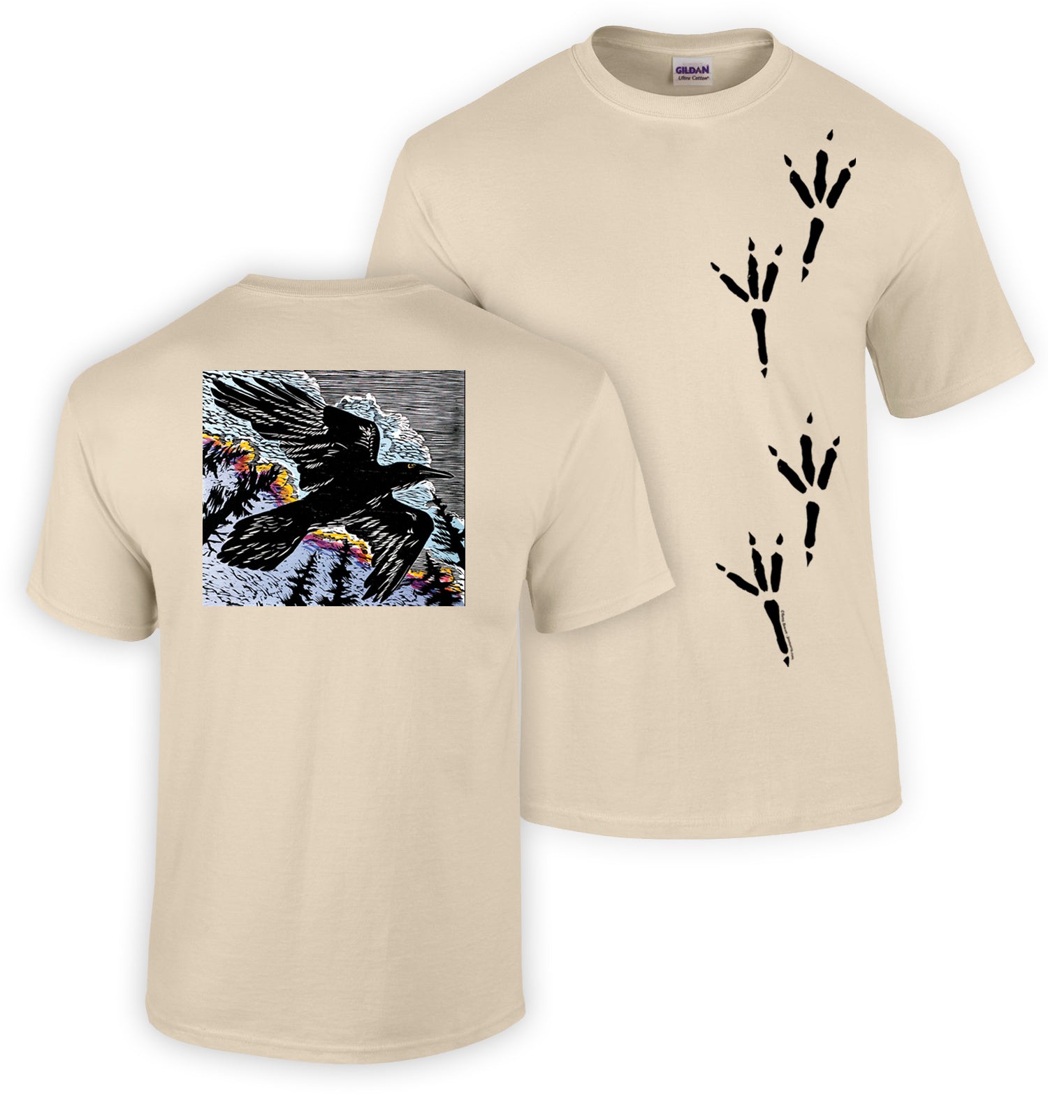 Raven T-Shirt with tracks