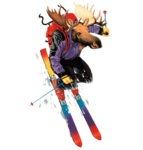 Skiing Moose
