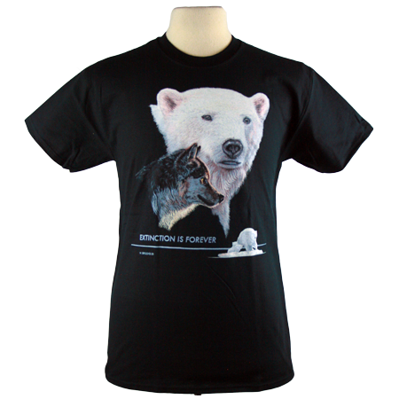 Extinction is Forever design on Men's t-shirt in Black