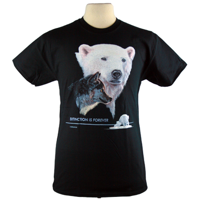 Extinction is Forever design on Men's t-shirt in Black