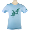Turtles Embrace design on Men's Slim Fit Organic t-shirt in Light Blue