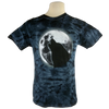 Glow Wolf design on Men's Heavyweight t-shirt in Crystal Black