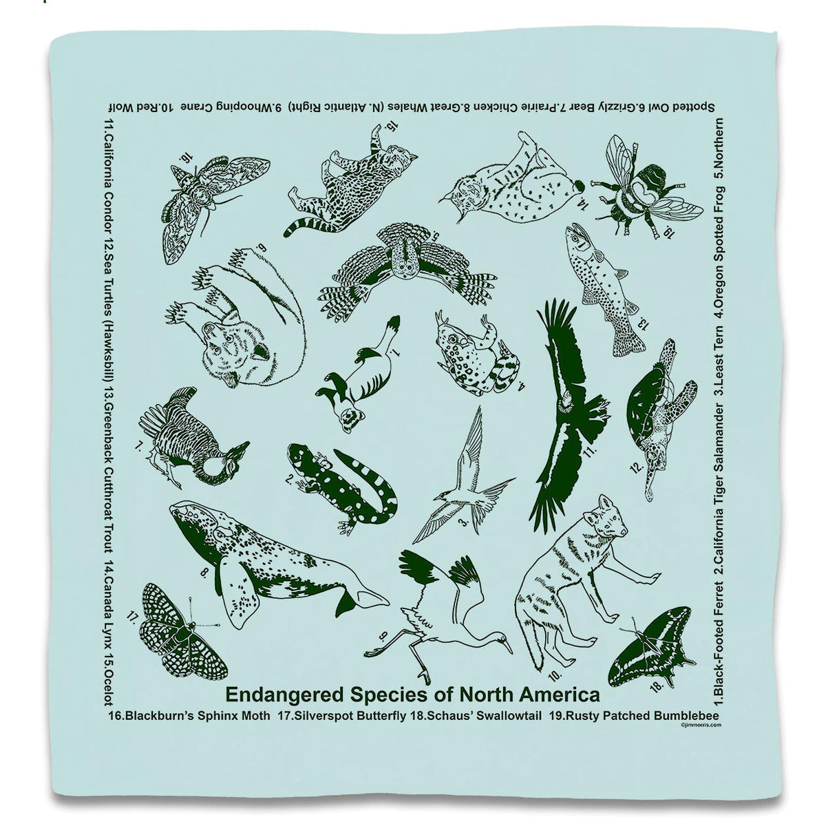 Endangered Species of North America Bandana