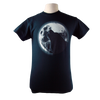 Glow Wolf design on Men's Heavyweight t-shirt in Black