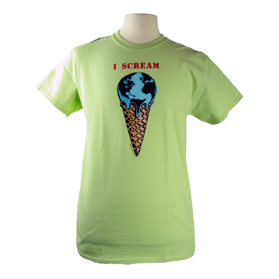 I Scream design on Men's Heavyweight t-shirt in Avocado