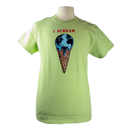 I Scream design on Men's Heavyweight t-shirt in Avocado