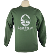 Stay Close to Your Roots design on Men's Longsleeve shirt in Moss