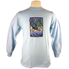 Great Blue Heron design on Men's Longsleeve shirt in Light Blue