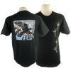 Raven Tracks design on Men's Heavyweight t-shirt in Black