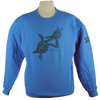 Turtles Embrace design on Sweatshirt in Carolina Blue