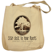 Stay Close to Your Roots design on Tote Bag in Natural