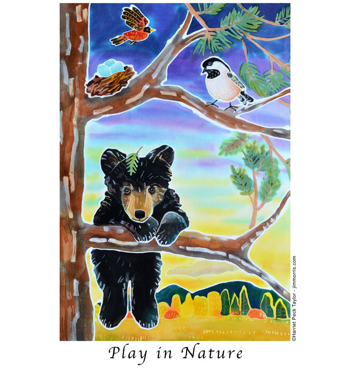 Black Bear Cub Play in Nature T Shirt by Harriet Peck Taylor