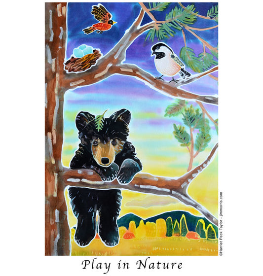 Black Bear Cub Play in Nature T Shirt by Harriet Peck Taylor