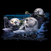 A closeup of the design for our Sea Otters environmental wildlife shirt
