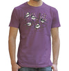 Chickadees T Shirt Birds Birdwatching in Purple Organic Cotton