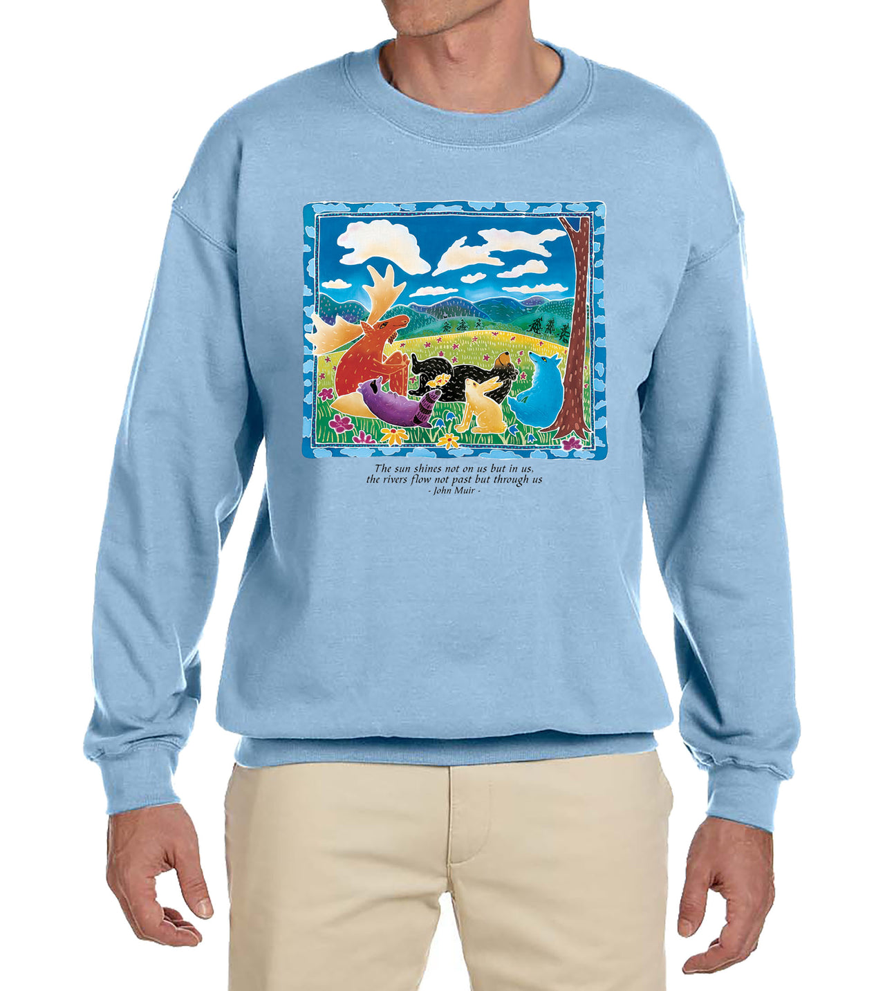 Cloud Watching Vintage Heavyweight Sweatshirt Light Blue
