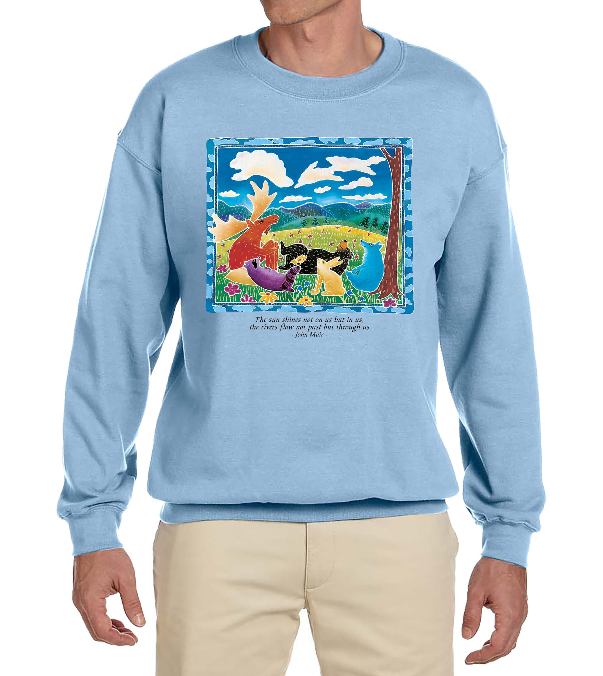 Cloud Watching Vintage Heavyweight Sweatshirt Light Blue
