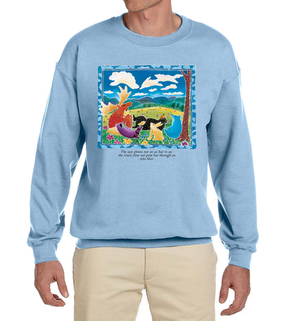 Cloud Watching Vintage Heavyweight Sweatshirt Light Blue