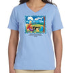 Cloud Watching Women's V-Neck T-Shirt Light Blue