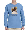 Dive Into Nature Penguin Heavyweight Long Sleeve T-Shirt in Carolina Blue