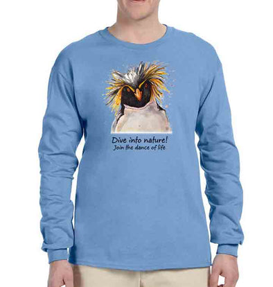 Dive Into Nature Macaroni Penguin T-Shirt Design by Lois Barber