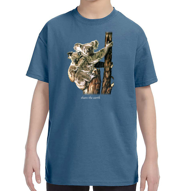 Koalas T-Shirt on Youth Indigo Blue