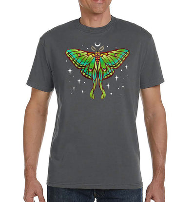 Moon Luna Moth T-Shirt by Craig Blackhill