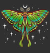 Moon Luna Moth T-Shirt by Craig Blackhill