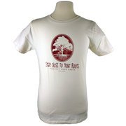 Stay Close to Your Roots design on Men's Heavyweight t-shirt in Natural