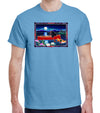 Red Canoe on Carolina Blue Organic T-Shirt