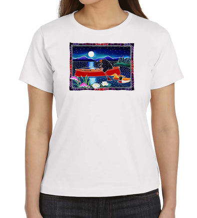Red Canoe on White Women's T-Shirt