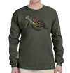 Sea Turtle Long Sleeve Heavyweight T-Shirt in Dark Green