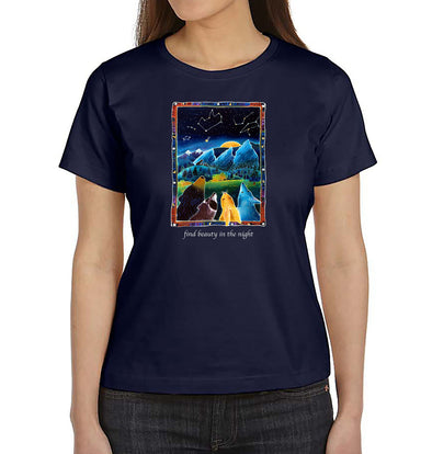 Stargazing Women's T-Shirt in Navy Blue
