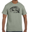 Black Bear Tracks Animal Identification T Shirt in Sage Green