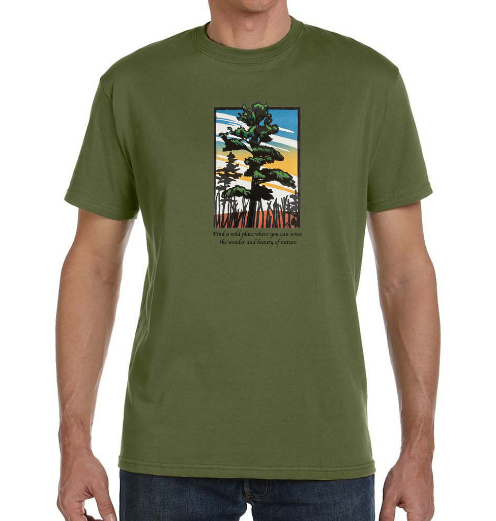 pine green and white shirt